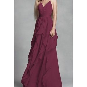 Vera Wang bridesmaid dress in color wine